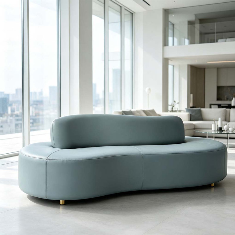 Curved Freeform Settee Sofa
