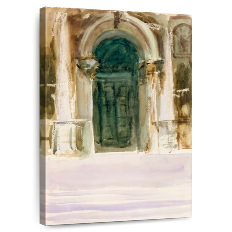 Lilie porte verte Santa Maria Della Salute 1904, H 48 po x l 32 po