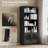 70" Bookshelf And Bookcase, Tall Bookcase With Glass Door, 5 Tier Mid-century Book Shelves W/ Deep Storage Cabinet And Adjustable Shelves, Wood Standing Tall Book Shelf For Home Office Kitchen-1725497972