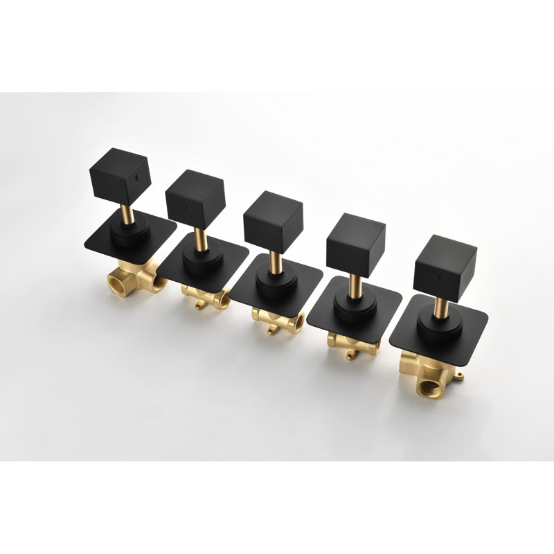 Valve de contrôle de volume en métal coulé 3/4 po -, compatible avec les valves communes pour le débit d'eau et le contrôle de douche à température précise élevée, intensité de poignée réglable en laiton