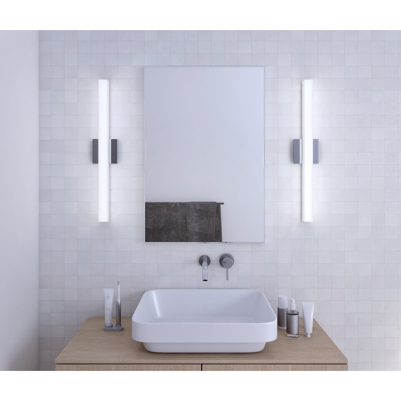SQ-bar 1 - Light LED Bath Bar, Polished Chrome