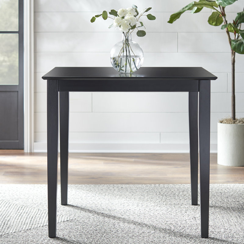 Skiatook Solid Wood Base Dining Table, Black