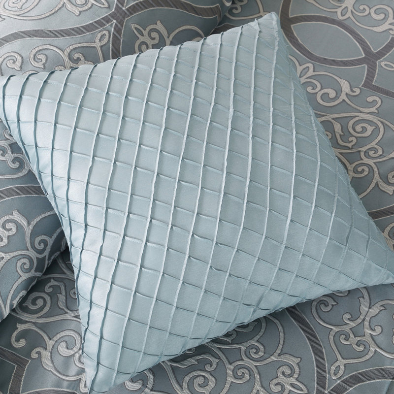 Édredon bleu grand 12 pièces - Draps 100% coton aspect luxueux Sparkling, Édredon pour grand lit + 11 pièces additionnelle