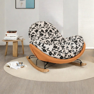 Chaise berçante ergonomique en chenille