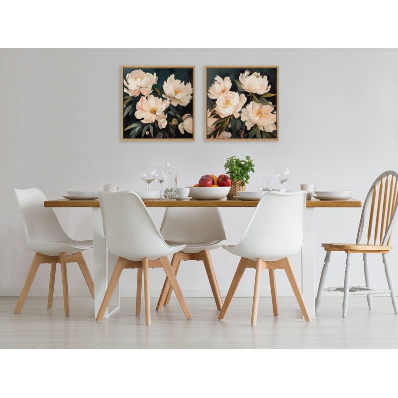«Beautiful Painterly Floral Bouquets» par The Creative Bunch Studio, ensemble d'art mural sur toile encadrée, Tanné