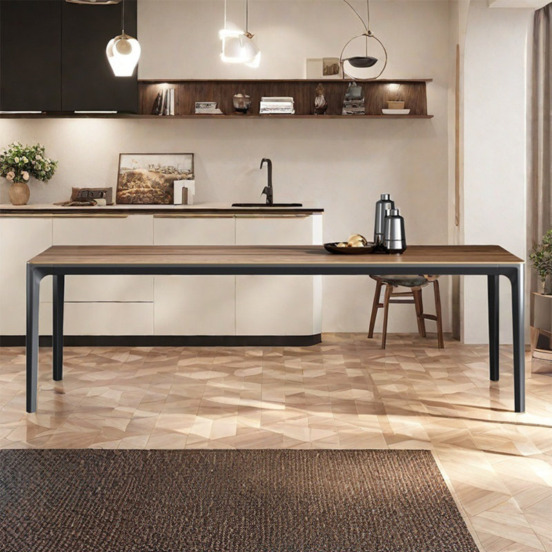 Table de salle à manger en bois massif, H 29,53 po x L 94,49 po x l 39,37 po