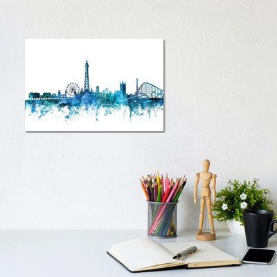 Blackpool, England Skyline by Michael Tompsett - Wrapped Canvas Gallery-Wrapped Canvas Giclée
