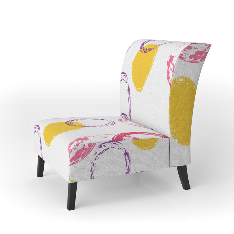 Fauteuil de chambre rembourré à motif jaune
