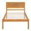 Structure de lit plateforme simple en chêne avec tête de lit, support de lattes en bois massif, aucun sommier requis-650867644
