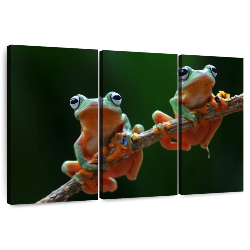Deux grenouilles volantes de Brampt, H 32 po x l 50 po