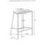 Ensemble de 2 tabourets de comptoir Ellery avoine / or - 2 tabourets-579544101
