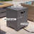 50-inch Rectangle Concrete Propane Fire Pit Table with Tank Cover and Wind Guard,Wood-Look Textured Surface,Gray-1338605482