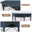 Vintage Curved Console Table, 40" Half-Moon Entryway Table Rustic Wood & Metal Accent Table (Minimal Assembly Needed)-1682225788
