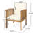 Outdoor Club Chairs - Deep Seating And Water- Middle Inner Padding Cover 2Pcs Wood With Waterproof Cushions For