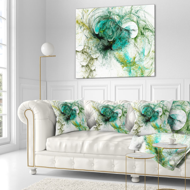 Abstract Reversible Throw Pillow, 16" x 16", Throw Pillow