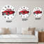 Camionnette rouge rétro - horloge murale industrielle-836157683