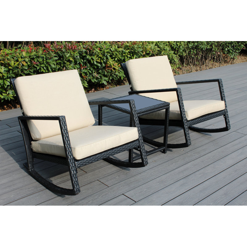 Eita 2 - Person Patio Conversation Set with Cushions, Beige