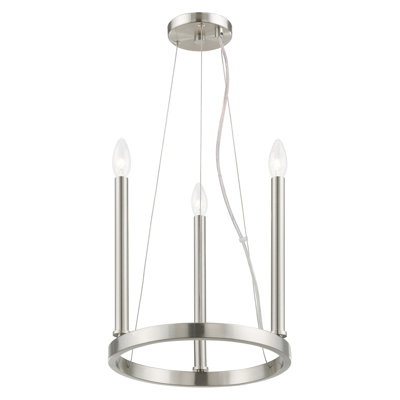 Gus 3 - Light Dimmable Wagon Wheel Chandelier