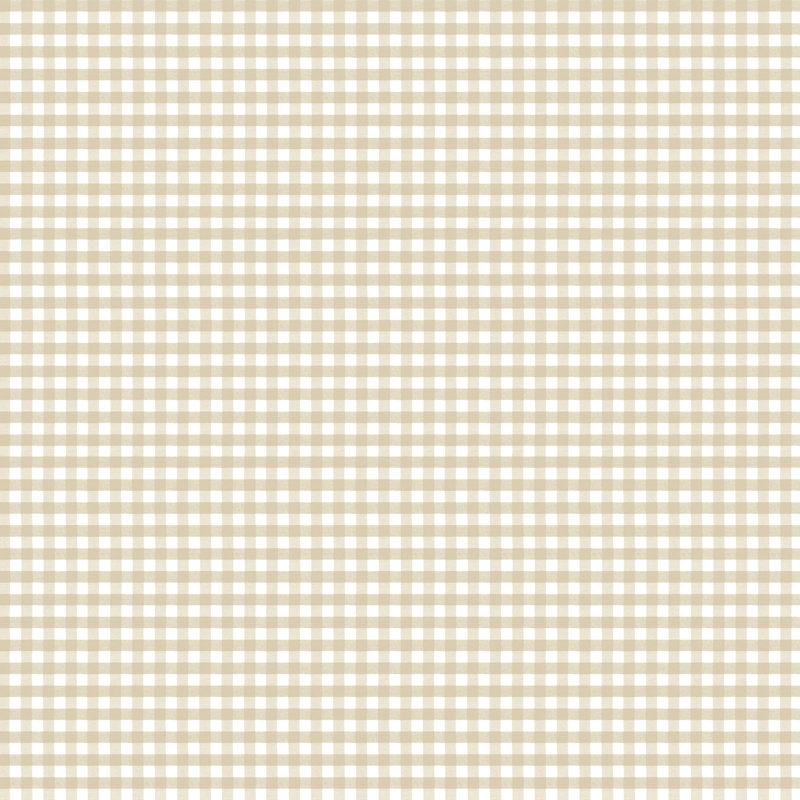 Blooming Garden Collection Small Check Wallpaper Roll, Brown
