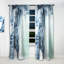 Art liquide bleu et vert - Rideau moderne - Velours obscurcissant - 1 panneau-72226287