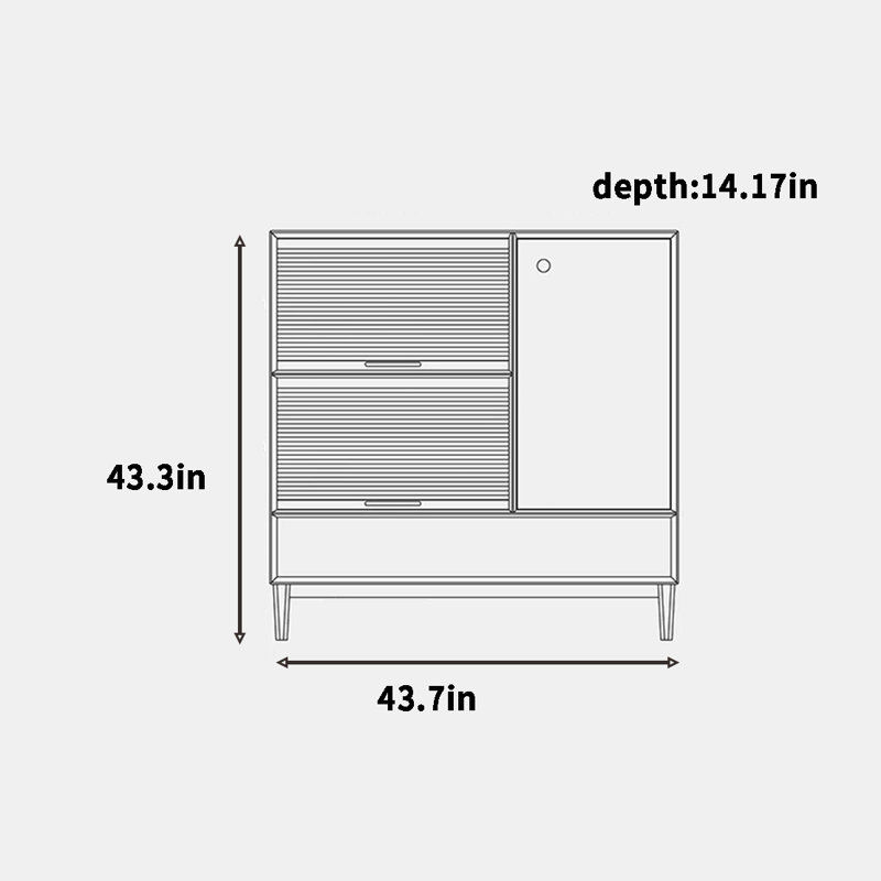 27 Pair Solid Wood Shoe Storage Cabinet
