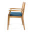 Chaise de salle à manger avec coussins bleus pour s'amuser au bord de la piscine - aspect bois classique, confortable, construction cour, bord de piscine, conception de jardin, construction, eau-1774453567-1774453566