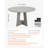 47 in Round Dining Table Wood Kitchen Table for 2-4 Person Grey (Only Table)