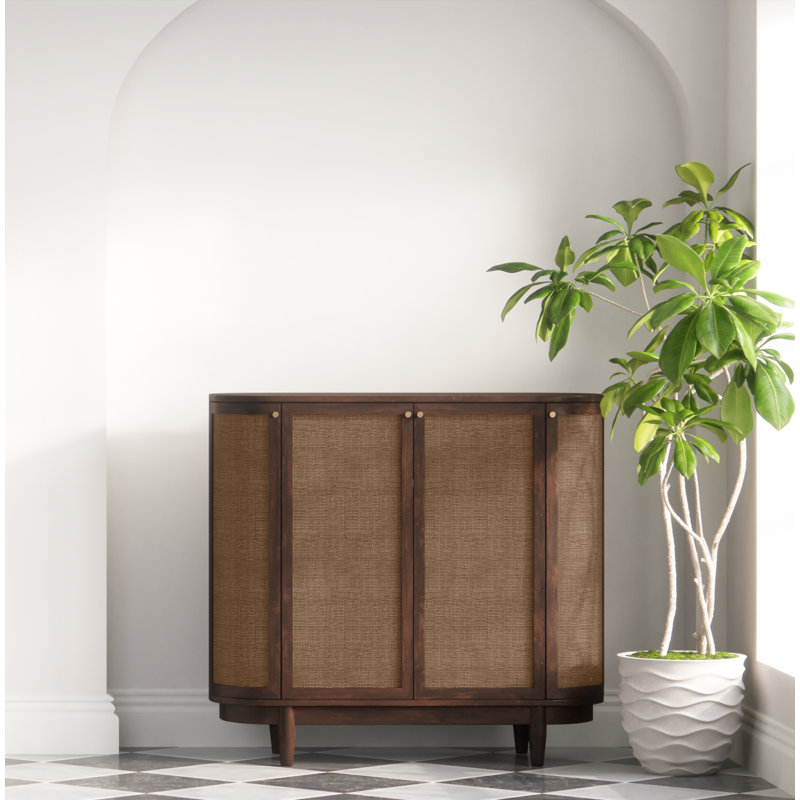 Salvatore Solid Wood Accent Cabinet, Brown