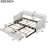 Beige, Expandable, Upholstered, Twin Xl To King Daybed, Pull - Out Drawers, Ergonomic Support For Back And Arm, Soft Fabric King, Upholstered Buttoned Drawer Surfaces, Comfortable