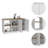 Kitchen Island With Large Countertop, Open Storage Shelves And Double Door Cabinet-65794974-65794975