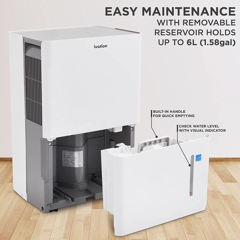 Ivation 35 Pints Tower Dehumidifier for Rooms up to 3000 Cubic Feet