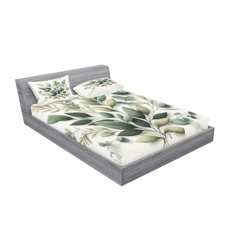 Microfiber Floral Sheet Set, Queen