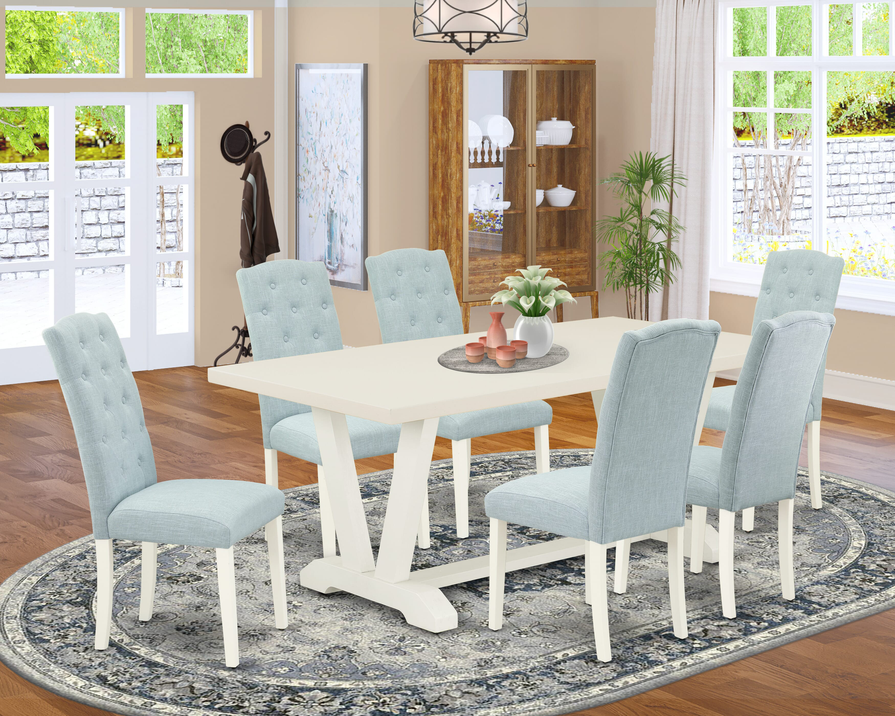 Red Barrel Studio 6 - Person Acacia Solid Wood Dining Set - Wayfair Canada