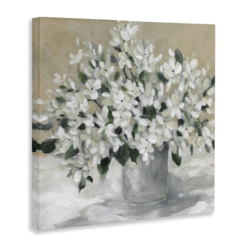 «Pots White Blooms» par Carol Robinson, H 36 po x l 36 po
