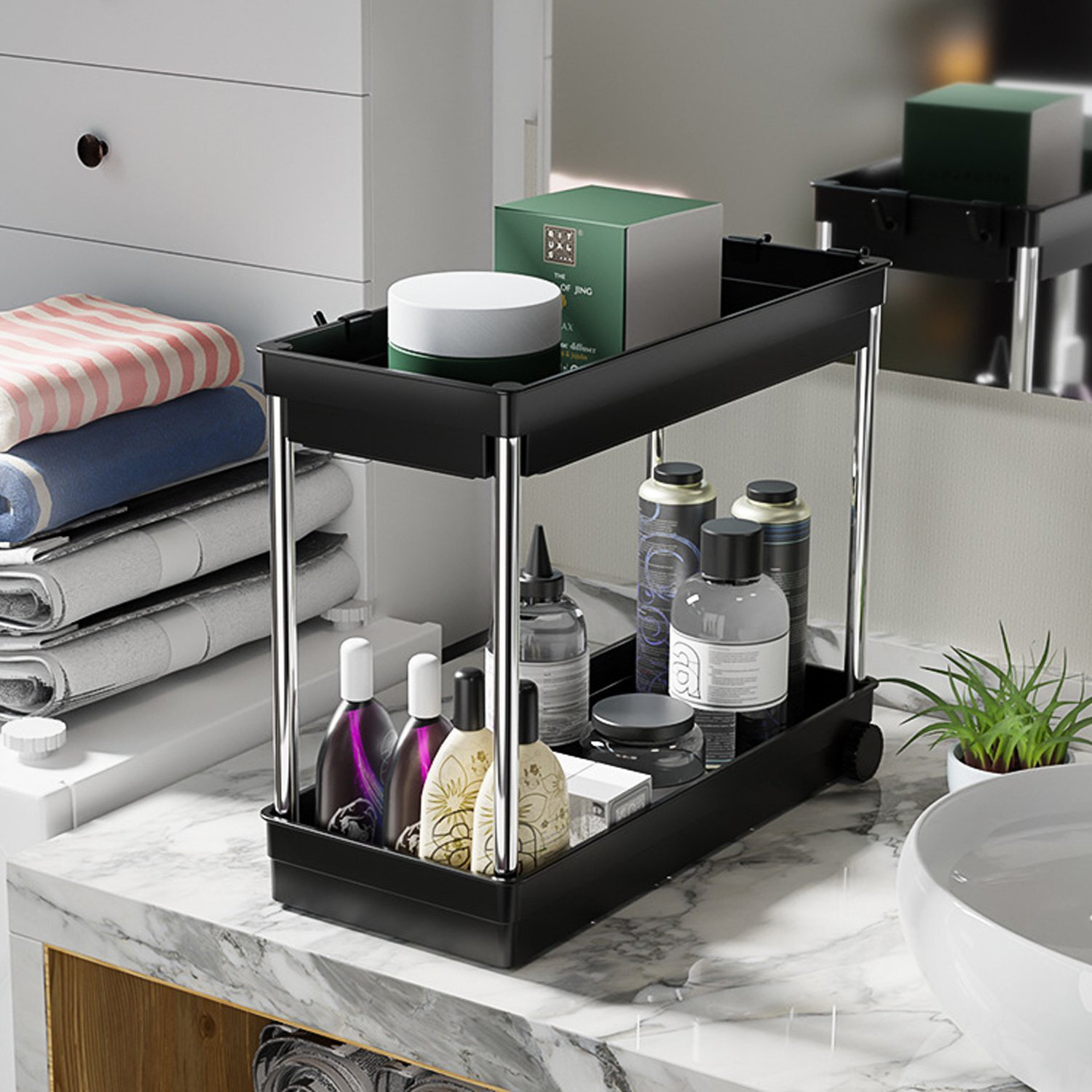 Rebrilliant Lorang Metal 2 Tier Dish Rack