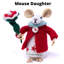 5'' Handmade Solid Colour Fabric Animals Shatterproof Hanging Figurine Ornament