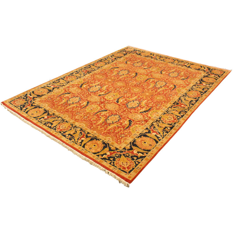 Tapis décoratif en laine noué à la main de conception unique 8 pi 8 po x 12 pi 1 po noué à la main New Age Paki