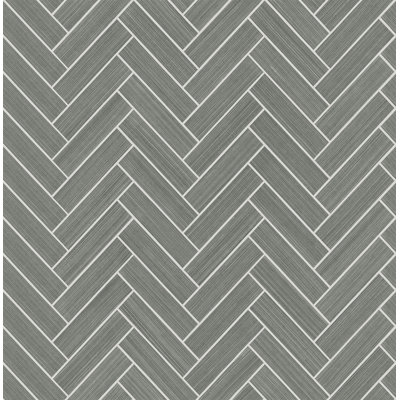Chevron Vinyl Peel & Stick Metallic Wallpaper Roll