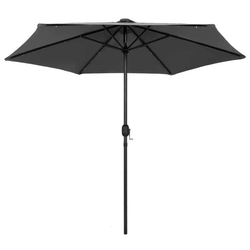 Parasol de jardin anthracite avec parasol de jardin en aluminium et polyester