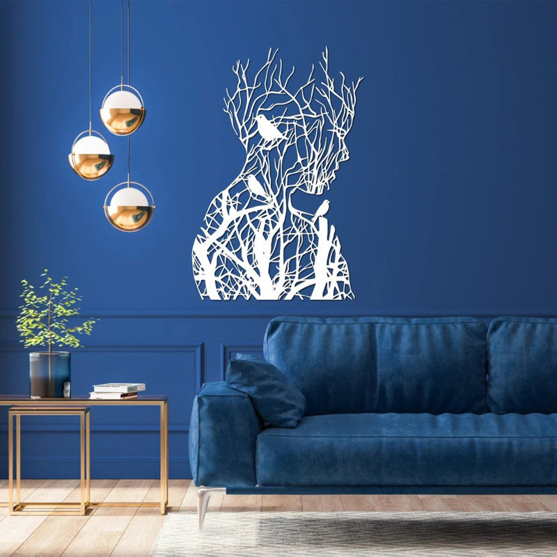 Handmade Wall Decor on Metal, 46cm H x 69cm W x 2cm D