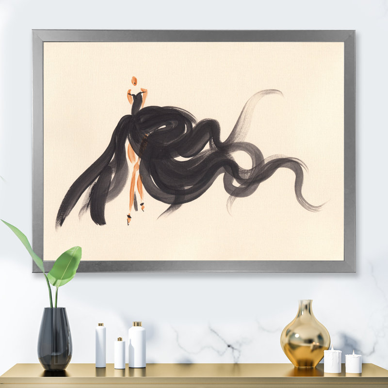 «Fashion Woman», art mural sur toile IV, Cadre photo argenté, H 32 po x l 16 po x P 1,5 po