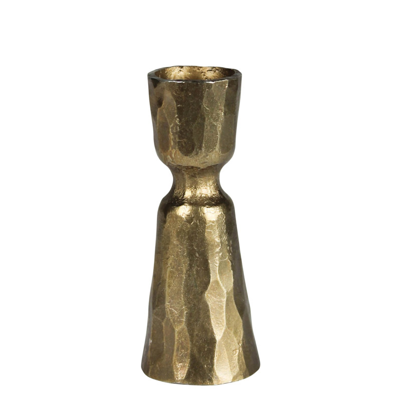 Bougeoir de table en laiton, H 3,5 po x l 1,5 po x P 1,5 po
