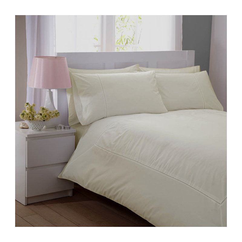 Laura Oxford Pillowcase by Charlotte Thomas, Ivory