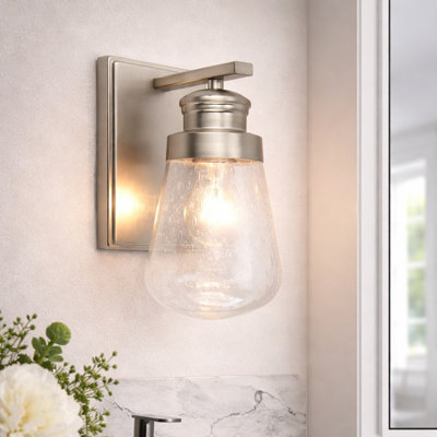 1 Light Vanity Lighting In Brushed Nickel Finish
