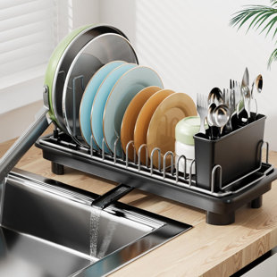Petit égouttoir à vaisselle, égouttoir à vaisselle compact