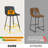 Nevaeah Upholstered Counter Stool with Metal Frame-942145354-954235868