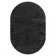 Asaldis Solid Low-Pile Black Rug
