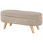 Banc de rangement avec repose-pieds, banc tapissier à l'extrémité du lit, banc d'entrée ovale moderne