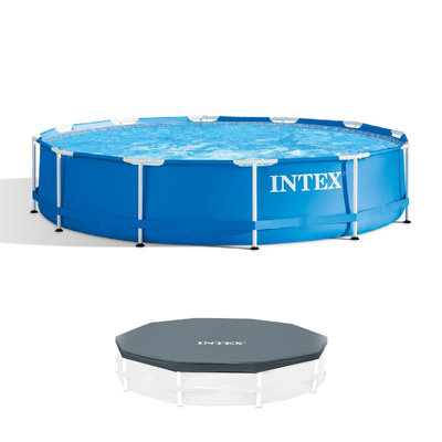 Intex Round Frame Set Pool 30 H x 144 W x 144 L