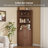 72.5" Tall Corner Bar Cabinet With Led Lights, Wine Storage Cabinet Liquor Stand With Tambour Sliding Doors & Shelves-1145329143